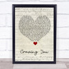 Thomas Rhett Craving You Script Heart Song Lyric Wall Art Print