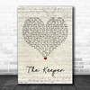 Blossoms The Keeper Script Heart Song Lyric Wall Art Print