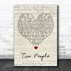 Caroline Spence Robby Hecht Two People Script Heart Song Lyric Wall Art Print