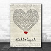 Jeff Buckley Hallelujah Script Heart Song Lyric Wall Art Print