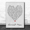 Harvest Moon Neil Young Grey Heart Song Lyric Music Wall Art Print