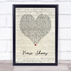Paolo Nutini New Shoes Script Heart Song Lyric Wall Art Print