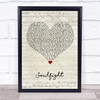 The Revivalists Soulfight Script Heart Song Lyric Wall Art Print