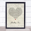 The Vamps Shades On Script Heart Song Lyric Wall Art Print