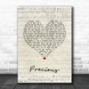 Annie Lennox Precious Script Heart Song Lyric Wall Art Print