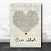 JLS One Shot Script Heart Song Lyric Wall Art Print