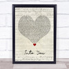 Fabolous ft. Ashanti nto You Script Heart Song Lyric Wall Art Print