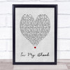 In My Blood Shawn Mendes Grey Heart Song Lyric Music Wall Art Print