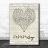 Hanson MMMBop Script Heart Song Lyric Wall Art Print