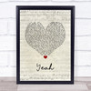 Joe Nichols Yeah Script Heart Song Lyric Wall Art Print