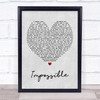 James Arthur Impossible Grey Heart Song Lyric Music Wall Art Print