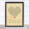 Paul Weller Ain't No Love In The Heart Of The City Vintage Heart Song Lyric Wall Art Print