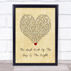 The Outlaws The Best Part Of The Day Is The Night Vintage Heart Song Lyric Wall Art Print