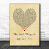 Janet Jackson The Best Things In Life Are Free Vintage Heart Song Lyric Wall Art Print