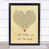 Death Cab For Cutie I Will Follow You Into The Dark Vintage Heart Song Lyric Wall Art Print