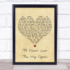 Dionne Warwick I'll Never Love This Way Again Vintage Heart Song Lyric Wall Art Print