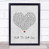 James Out To Get You Grey Heart Song Lyric Music Wall Art Print