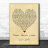 Daniel Bedingfield Never Gonna Leave Your Side Vintage Heart Song Lyric Wall Art Print