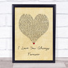 Donna Lewis I Love You Always Forever Vintage Heart Song Lyric Wall Art Print