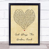 Rascal flats God Bless The Broken Road Vintage Heart Song Lyric Wall Art Print