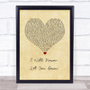 Rita Ora I Will Never Let You Down Vintage Heart Song Lyric Wall Art Print