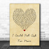 Edwin McCain I Could Not Ask For More Vintage Heart Song Lyric Wall Art Print