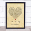 Coldplay Adventure Of A Lifetime Vintage Heart Song Lyric Wall Art Print