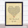 Mandolin Orange Take This Heart Of Gold Vintage Heart Song Lyric Wall Art Print