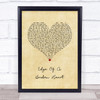 Bon Jovi Edge Of A Broken Heart Vintage Heart Song Lyric Wall Art Print