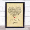 Diana Ross If We Hold On Together Vintage Heart Song Lyric Wall Art Print