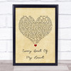 Rod Stewart Every Beat Of My Heart Vintage Heart Song Lyric Wall Art Print