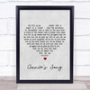 John Denver Annie's Song Grey Heart Song Lyric Music Wall Art Print