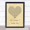 Goldie Lookin Chain You Knows I Loves You Vintage Heart Song Lyric Wall Art Print Goldie Lookin Chain You Knows I Loves You Vintage Heart Song Lyric Wall Art Print