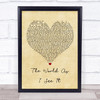 Jason Mraz The World As I See It Vintage Heart Song Lyric Wall Art Print