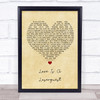 Arctic Monkeys Love Is A Laserquest Vintage Heart Song Lyric Wall Art Print