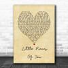 Ben Hartley Little Pieces Of You Vintage Heart Song Lyric Wall Art Print