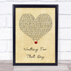 George Michael Waiting For That Day Vintage Heart Song Lyric Wall Art Print