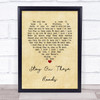 A-ha Stay On These Roads Vintage Heart Song Lyric Wall Art Print