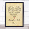 James Ingram Somewhere Out There Vintage Heart Song Lyric Wall Art Print