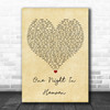 M People One Night in Heaven Vintage Heart Song Lyric Wall Art Print