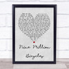 Katie Melua Nine Million Bicycles Grey Heart Song Lyric Music Wall Art Print