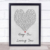 Keep On Loving You REO Speedwagon Grey Heart Song Lyric Music Wall Art Print