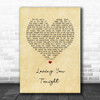 Squeeze Loving You Tonight Vintage Heart Song Lyric Wall Art Print