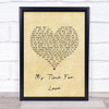 The Chi-Lites It's Time For Love Vintage Heart Song Lyric Wall Art Print