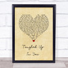 Aaron Lewis Tangled Up In You Vintage Heart Song Lyric Wall Art Print