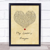 Otis Redding My Lover's Prayer Vintage Heart Song Lyric Wall Art Print