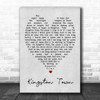 Kingston Town UB40 Grey Heart Song Lyric Music Wall Art Print