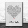 Kool & The Gang Cherish Grey Heart Song Lyric Music Wall Art Print