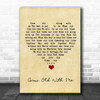 Mary Chapin Carpenter Grow Old With Me Vintage Heart Song Lyric Wall Art Print