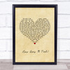 Slade How Does It Feel Vintage Heart Song Lyric Wall Art Print